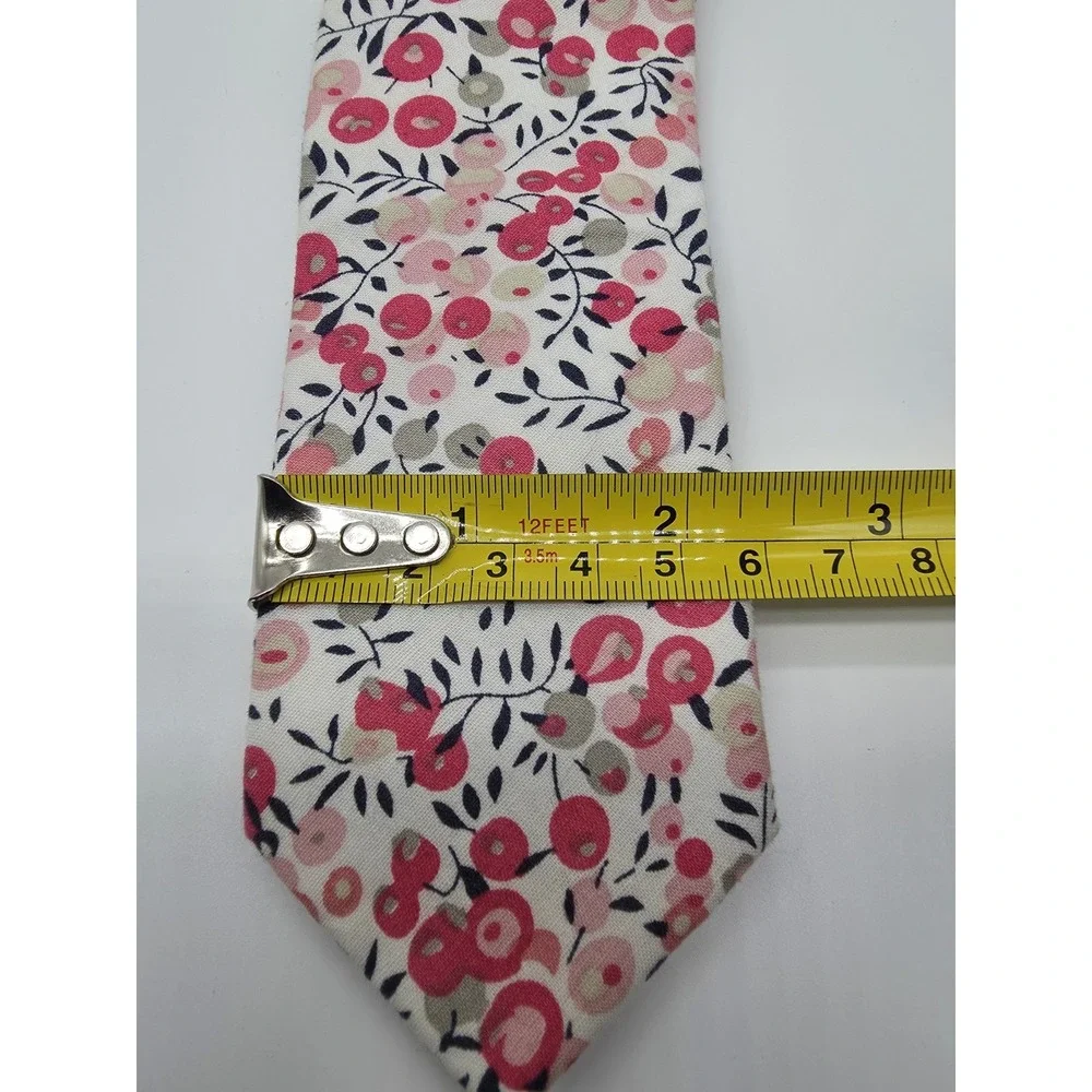 Frank & Buck Floral Skinny Necktie 100% Cotton 60